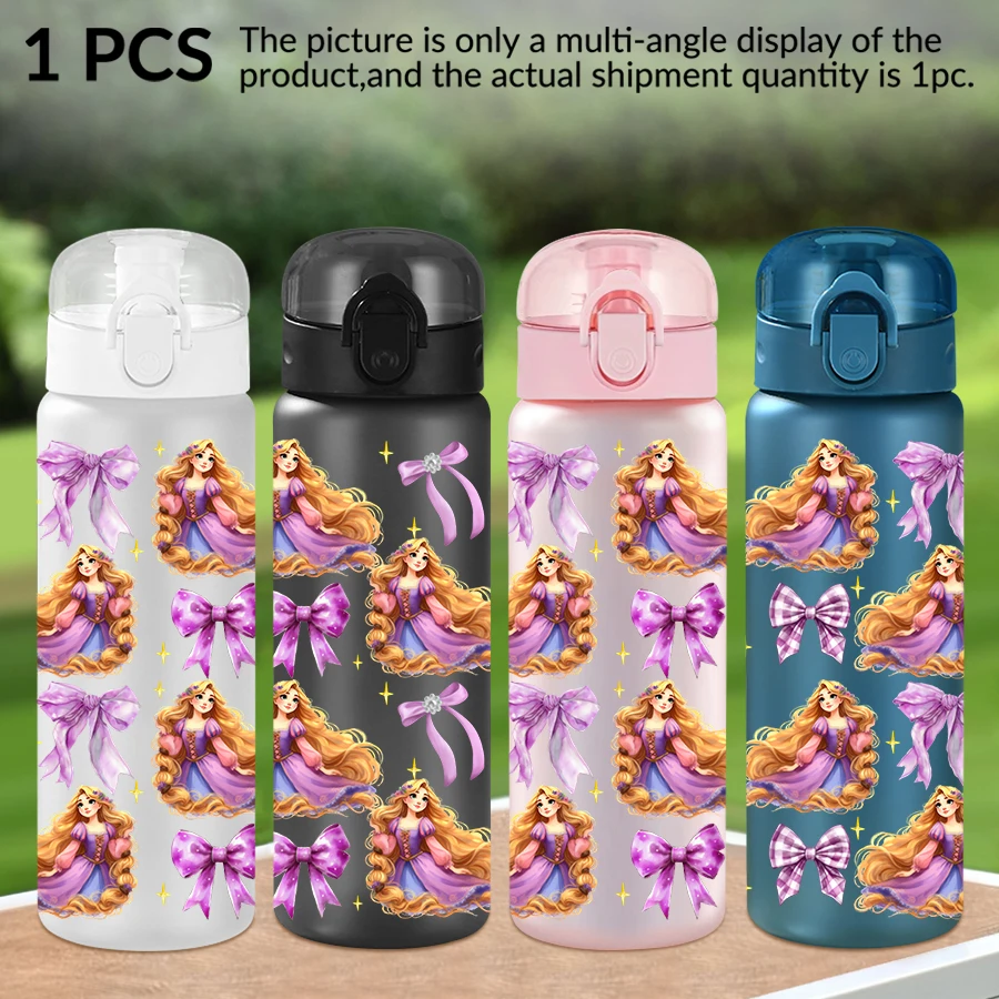 

1 шт., пластиковая бутылка для воды с бантом Диснея Рапунцель, 26 унций, спортивная чашка для воды на открытом воздухе, подарок на день рождения/повернення домой