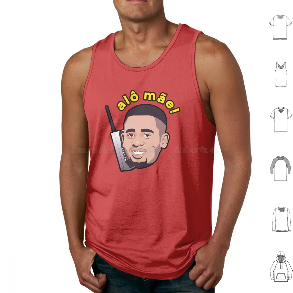 

Al  M  E Gabriel Jesus Tank Tops Vest Sleeveless Goonertoons Football London Coyg Gunners Soccer Aubameyang England