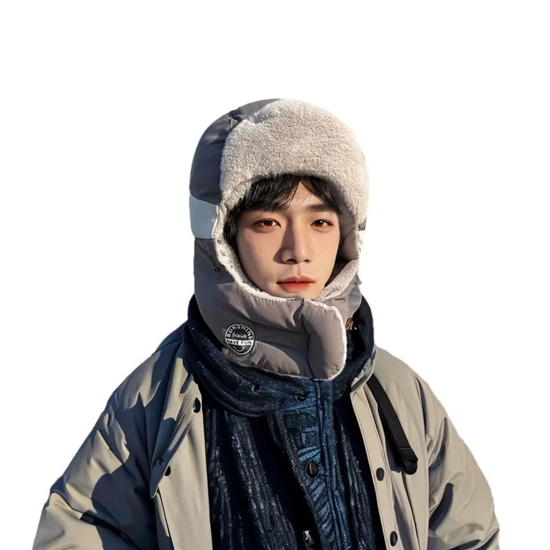 الشتاء الدفء الساخن بيع سميكة قبعة قطنية شعبية الرجال والنساء يندبروف والبرودة واقية قناع الوجه الشتاء ليو فنغ كاب #6