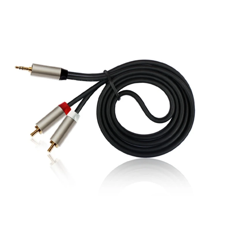 

RCA to 3.5mm AUX Cable, 3.5mm 1/8 to RCA 2-Male Headphone Adapter Y Splitter Premium Stereo Cord for Tablets