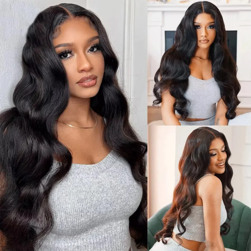 

5x5 13x4 Body Wave Lace Front Brazilian Human Hair Wig 200% Density Preplucked 13x6 HD Transparent Lace Frontal Wigs For Women