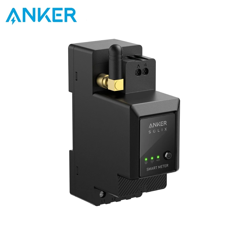 Anker SOLIX Smart Counter Wireless Support Wi-Fi Bluetooth & RS-485 10 Years Power 2 Years Warranty 1 Watt Accuracy Seconds Adjustment Easy Setup Saves Power Cost