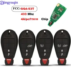 Jingyuqin akıllı uzaktan anahtar Fob GQ4-53T 433Mhz 4A/PCF7961M için Chrysler Ram Jeep Grand Cherokee çip