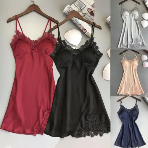 Female Satin Nightgown Lady Sexy Spaghetti Strap Night Dress Women Nighties Sleeveless Sleepwear Nightwear Bridesmaid Dress