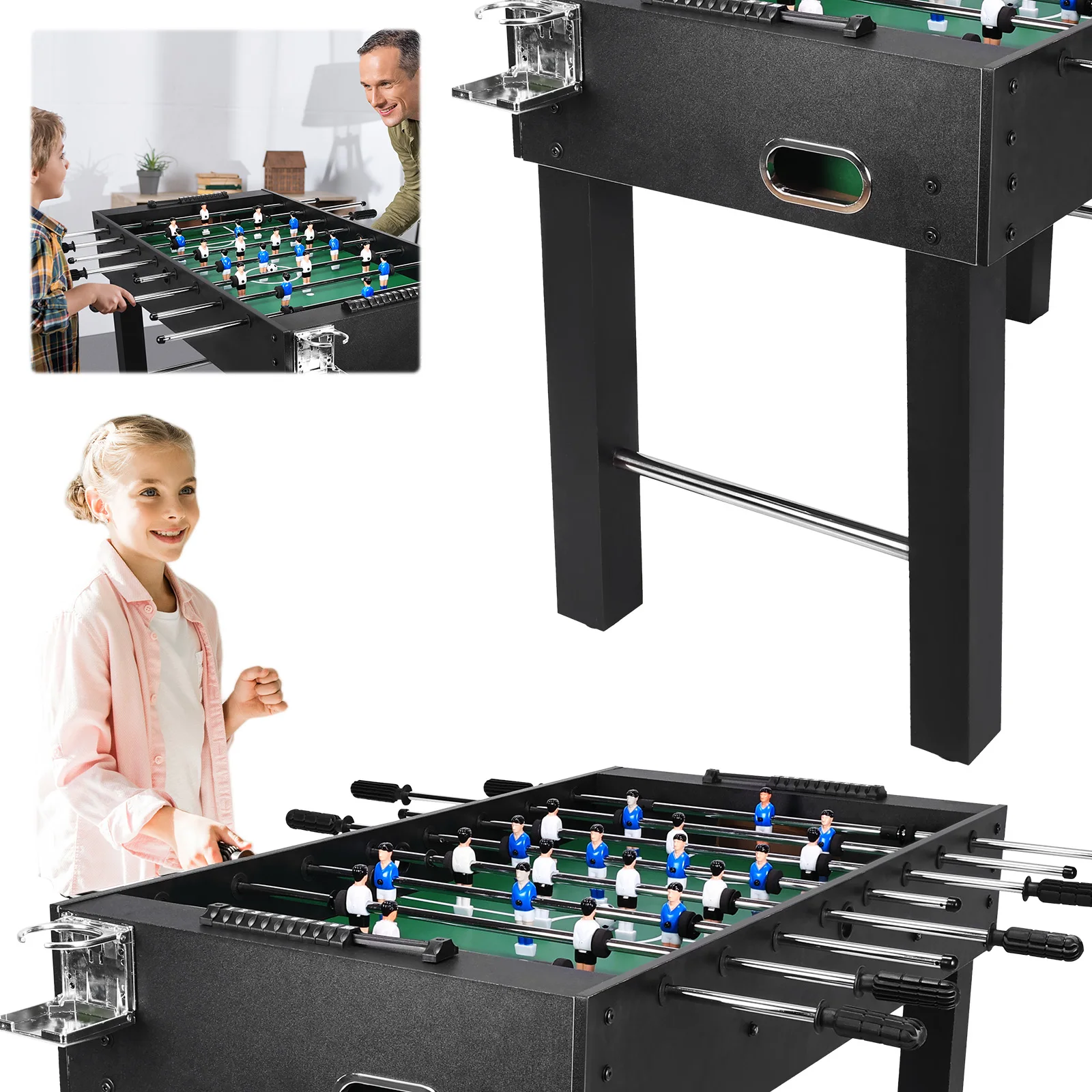 Funny Soccer Playing Machine Wear Resist Full Size Soccer Game Table Reusable Multifunction Gaming Table for Home Party