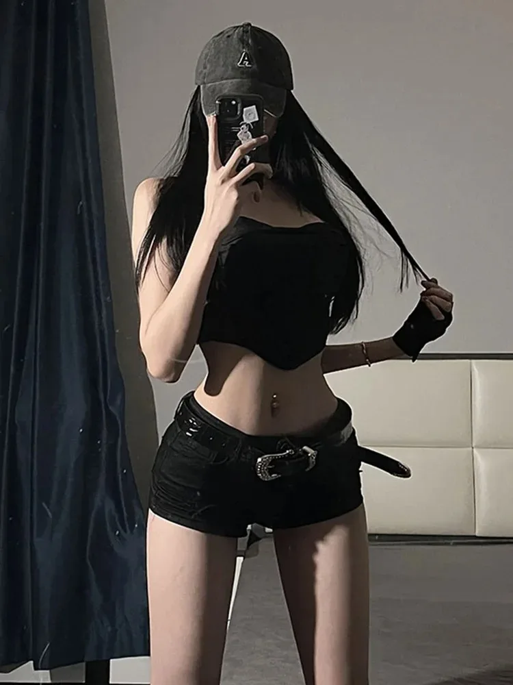 الدنيم السراويل الصغيرة المرأة الجديدة النمط الأوروبي العصرية الصيف مزاجه السراويل زر شعبية مثير غمد النادي الليلي شارع سليم #6