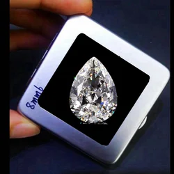 Natural White Sapphire 13x18mm 13.0 Cts Pear Shape Brilliant VVS Loose Gemstone For Jewelry