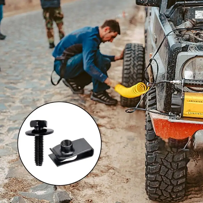 F1CF Automotive Grade Bolt Mudguard Mounting Universal Heavy Duty Metal Construction Corrosion Resistant Fastening System