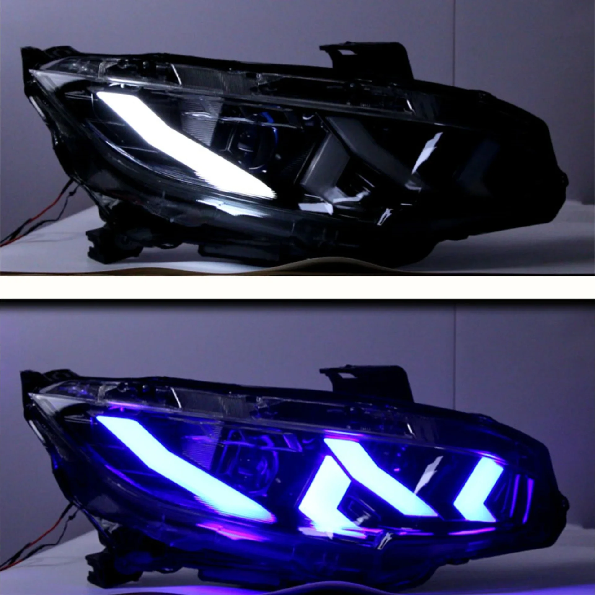 Led Front Headlight Assembly for Honda Civic Lamborghini Modified Daytime Running Light Turn Signal Car Accessories