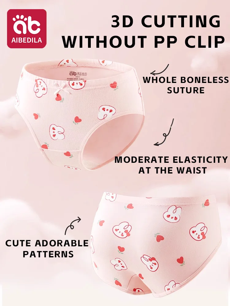 4 Pcs/Lot Girls Underwear Soft Cotton Girls Briefs Cute Character Comfy Children's Girls Panties Breathable Kids Briefs 1-14Y
