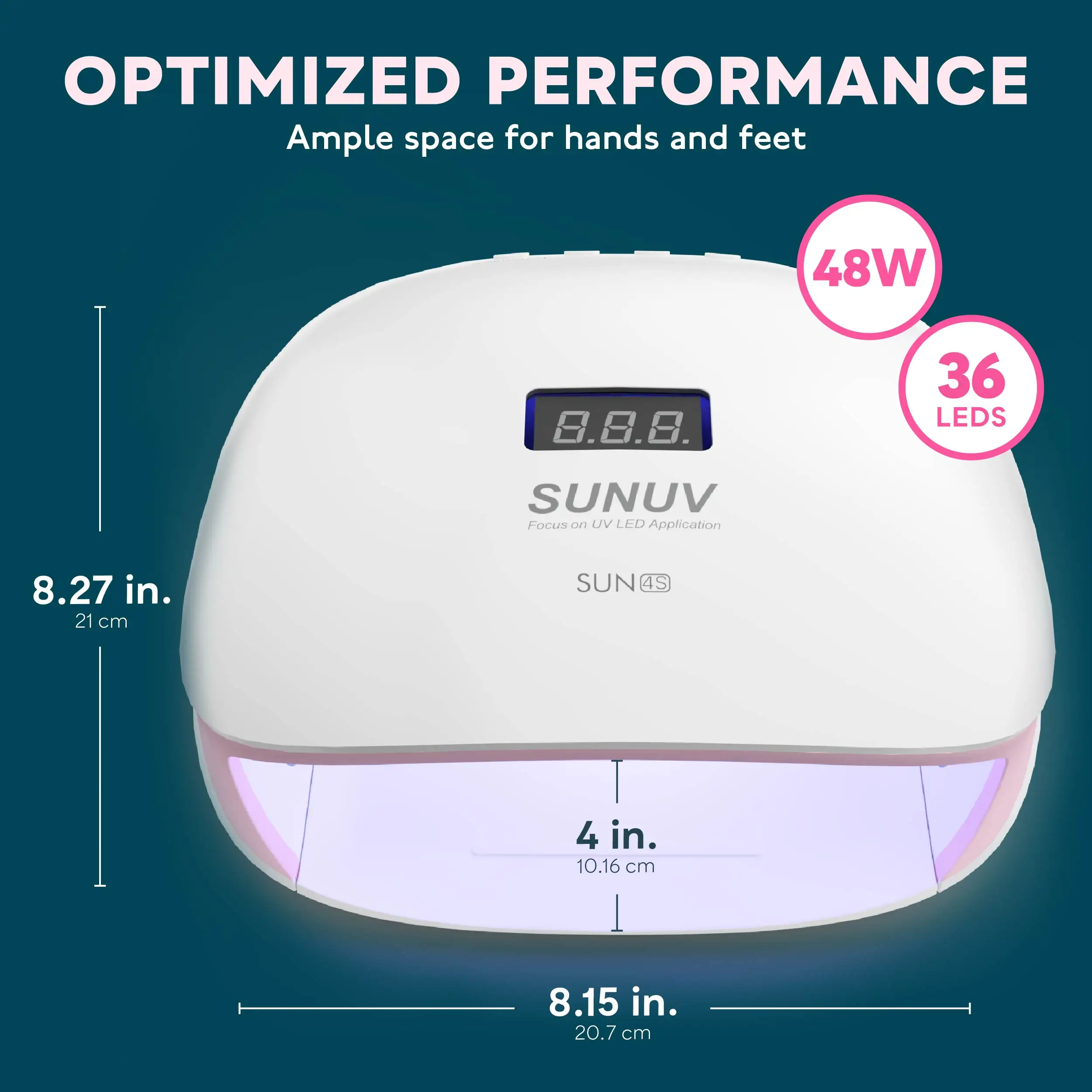 SUNUV SUN4S Nail Lamp 48W UV LED Nail Dryer for Curing Gels Polish With Smart Sensor Manicure Nail Art Salon Equipment Brand