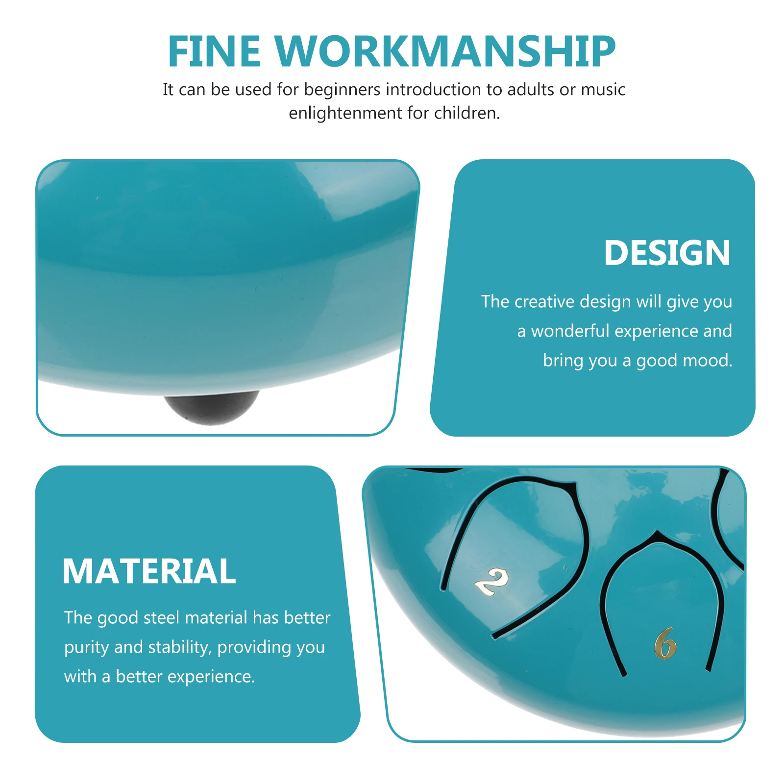 

1Set Ethereal Drum Professional Steel Tongue Drum for Music Enthusiasts Portable Creative Percussion Instrument for Adults