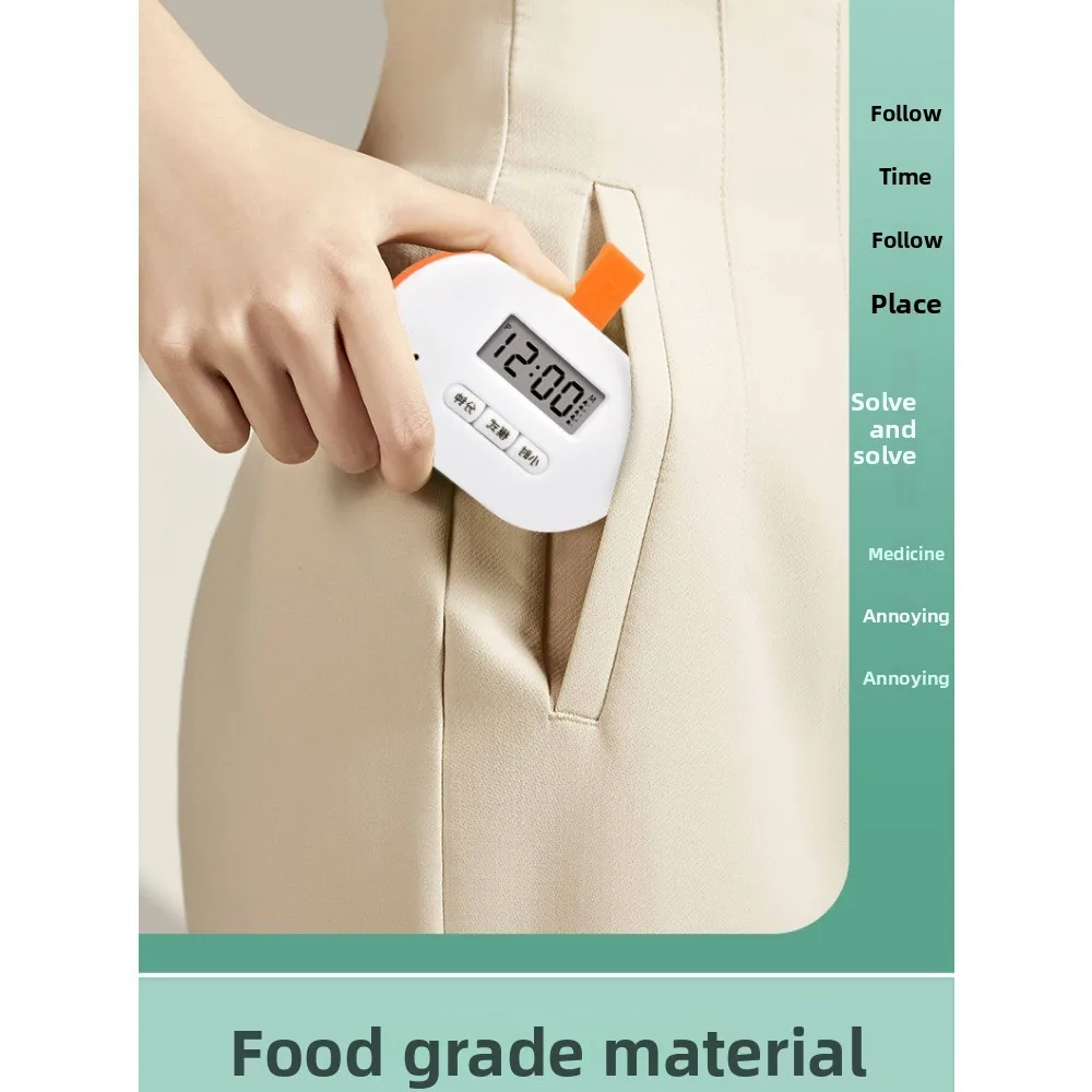 Kotak Pil Pintar Pengingat Alarm Waktu Nyaman 7 Hari Kotak Penyimpanan Dispenser Organizer Pil Bantuan Mengambil Obat Lansia