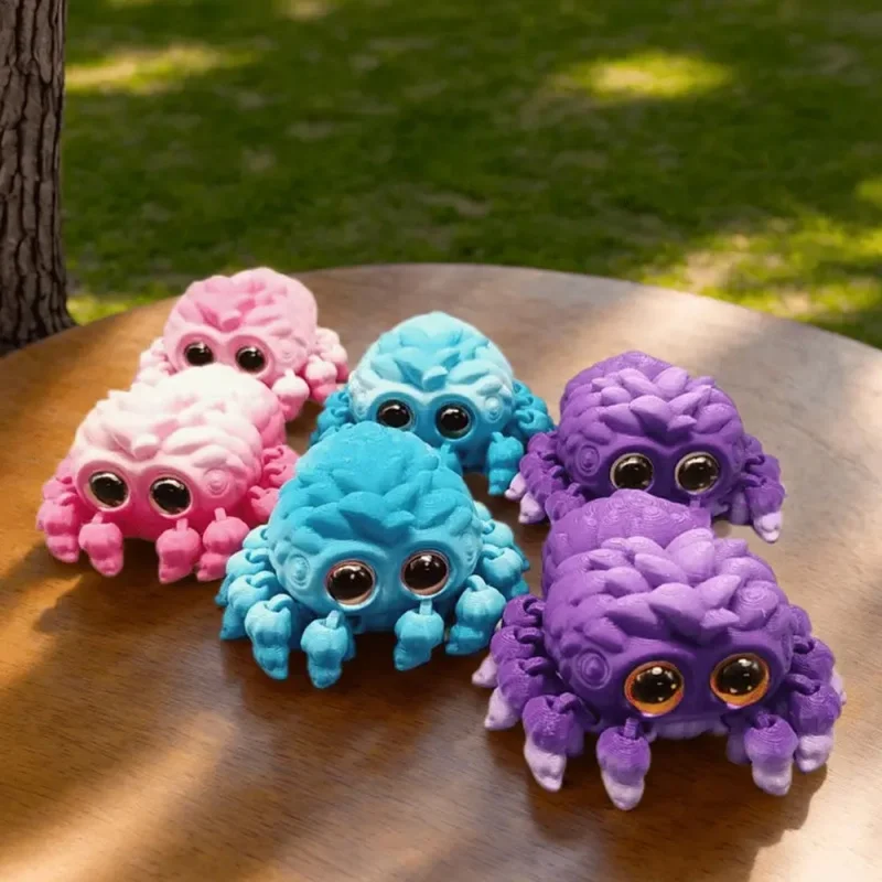 

Realistic Colorful 3D Spider Animal Toy Articulated Fidget Toy for Halloween Christmas Home Decoration cute biomimetic animals