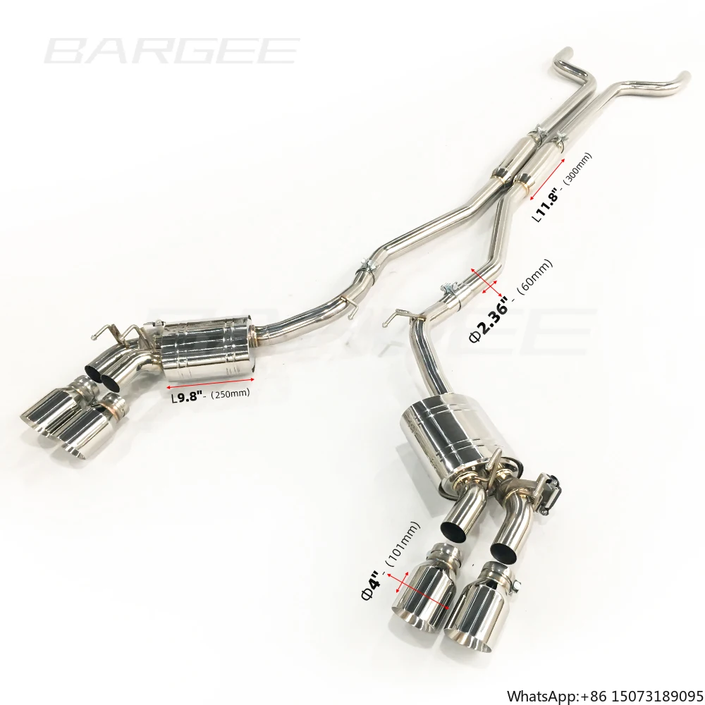 

Выхлопная система Bargee Performance Exhaust Muffler Pipes EXHAUST CATBACK для SS 08-15 V8-3.6L