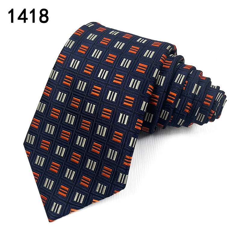 Mulberry Silk Woven Jacquard Tie, Laço Formal Masculino, Laço Comercial Profissional, em Stock