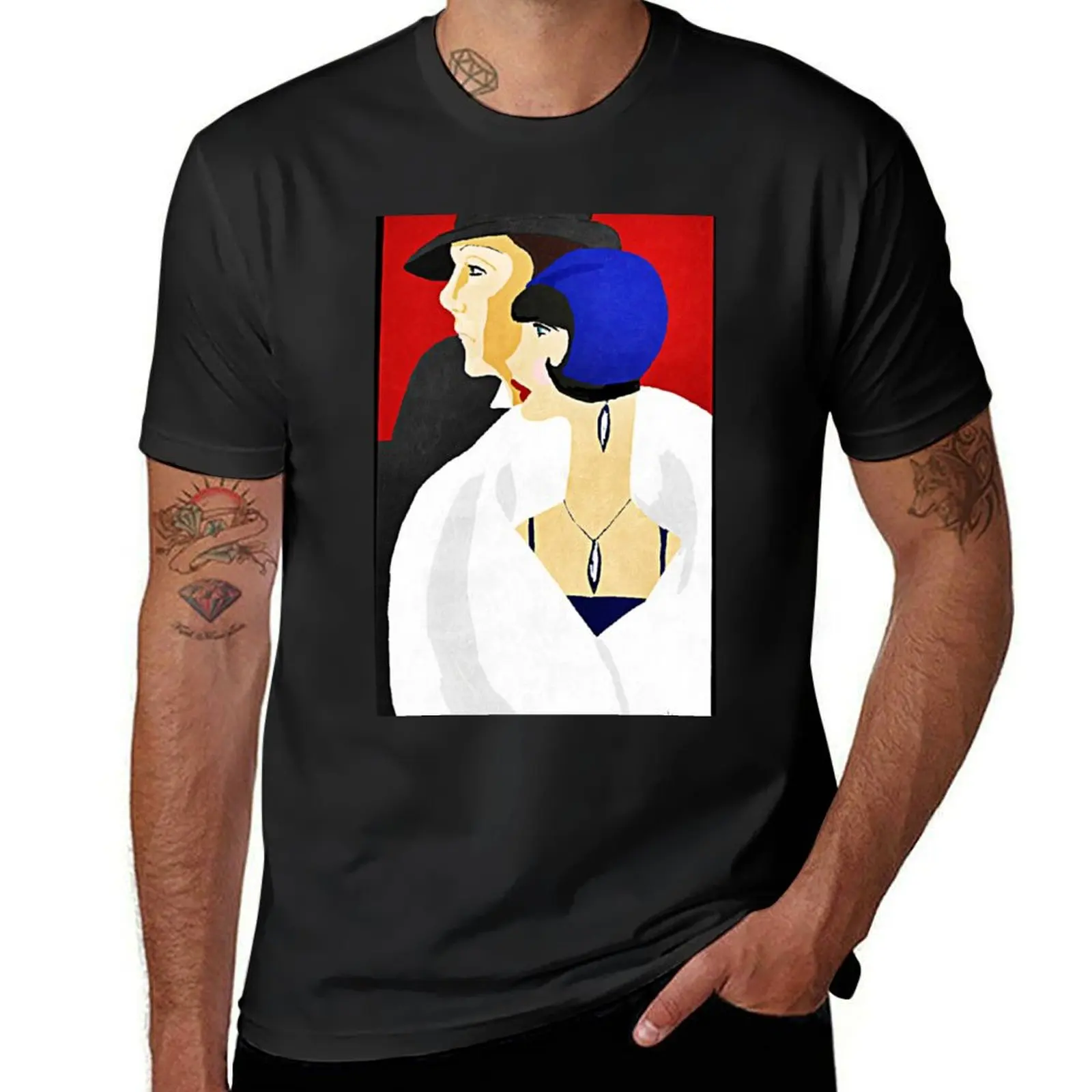 

Art Deco Fisher/Robinson T-Shirt T-shirts oversize football t shirt men clothings