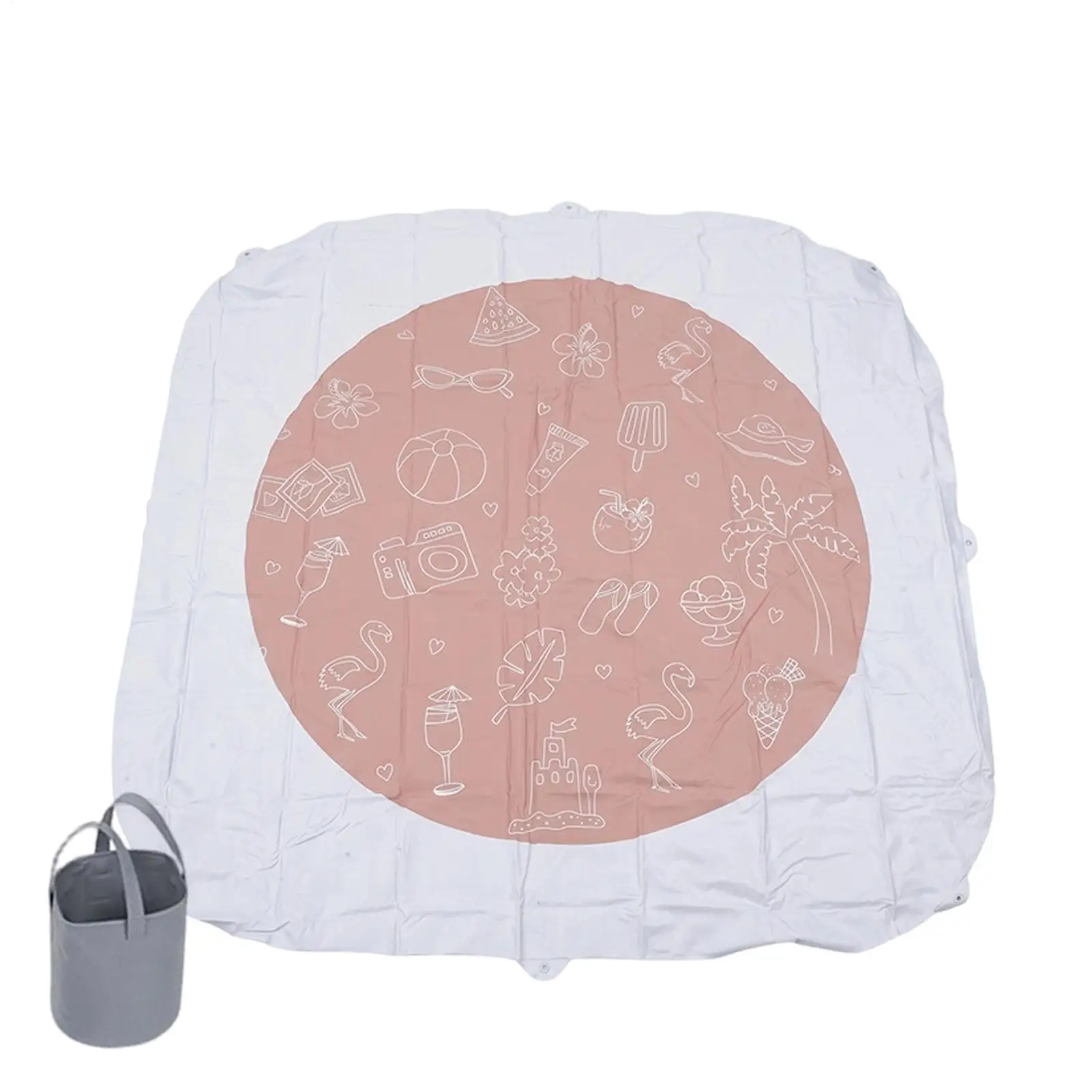 

Beach Puddle 6.56x6.07ft Waterproof Sandproof Foldable Kiddie Pool Beach Blanket For Boys Girls Water Play Vacation Picnic Park
