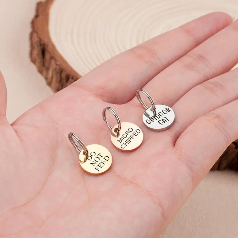 Mini-plaque personnalisée anti-perte pour animaux de compagnie, pendentif micro-puce personnalisé pour chat et chiot, accessoires pour animaux de compagnie