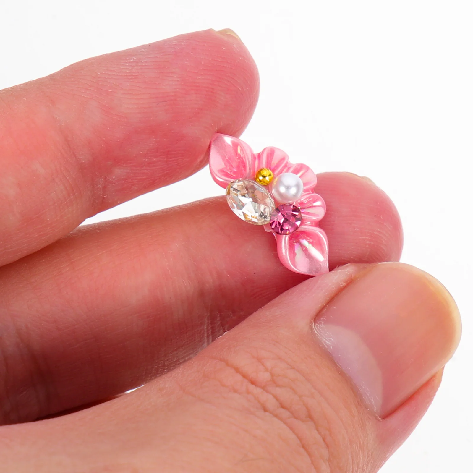 

20Pcs Nail Art Accessories Flower Shape Raised 3D Nail Decorations for Acrylic Nails DIY Manicure Design Supplies Rhinestones