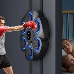 Regulowany uchwyt ścienny Musiced Boxing Machine Boks Reaction Wall Target Workout Boxing Target Machine RGB Light z rękawiczkami