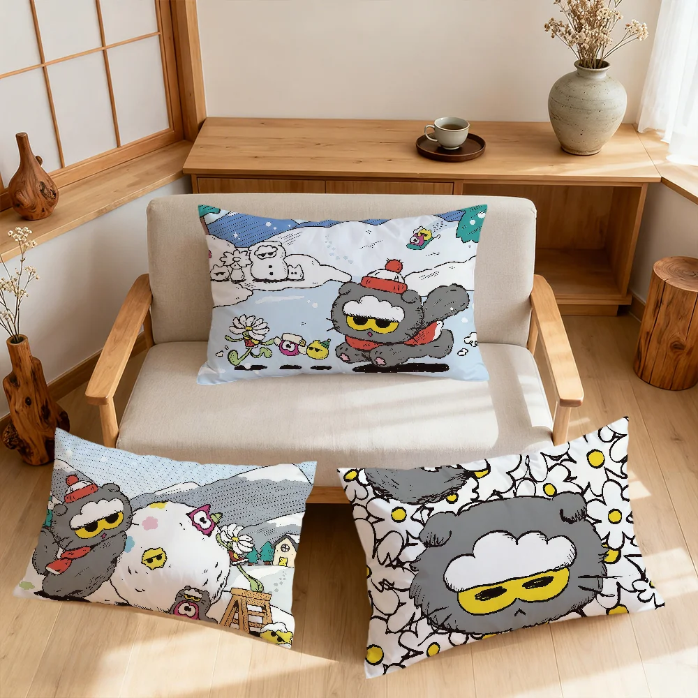 cute funny cat flower fashion Z-zoa A-aki zaki Rectangle Pillowcover Home Sofa living Room bedside Dorm hogar Pillowcase gift