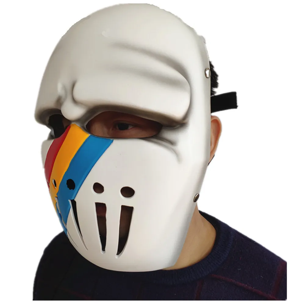 Blackmore – masque de Cosplay pour hommes, couvre-chef en résine arc-en-ciel, boule en acier, accessoires de jeu de rôle, couvre-chef de fête d'halloween