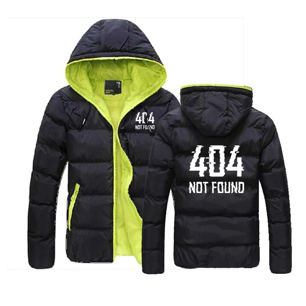 

404 не найдена, новинка 2024, шестицветные мужские куртки на хлопковой подкладке, повседневные осенне-зимние ветрозащитные студенческие пальто на молнии