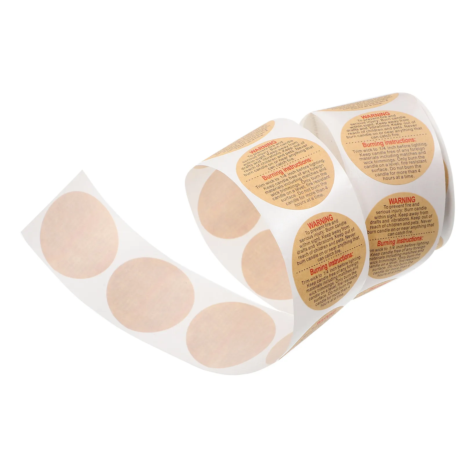 

1 Roll Warning Stickers Safety Labels for Wax Melts Jars Leakproof Adhesive Decals Easy Apply Strong Hold Shipping Ready