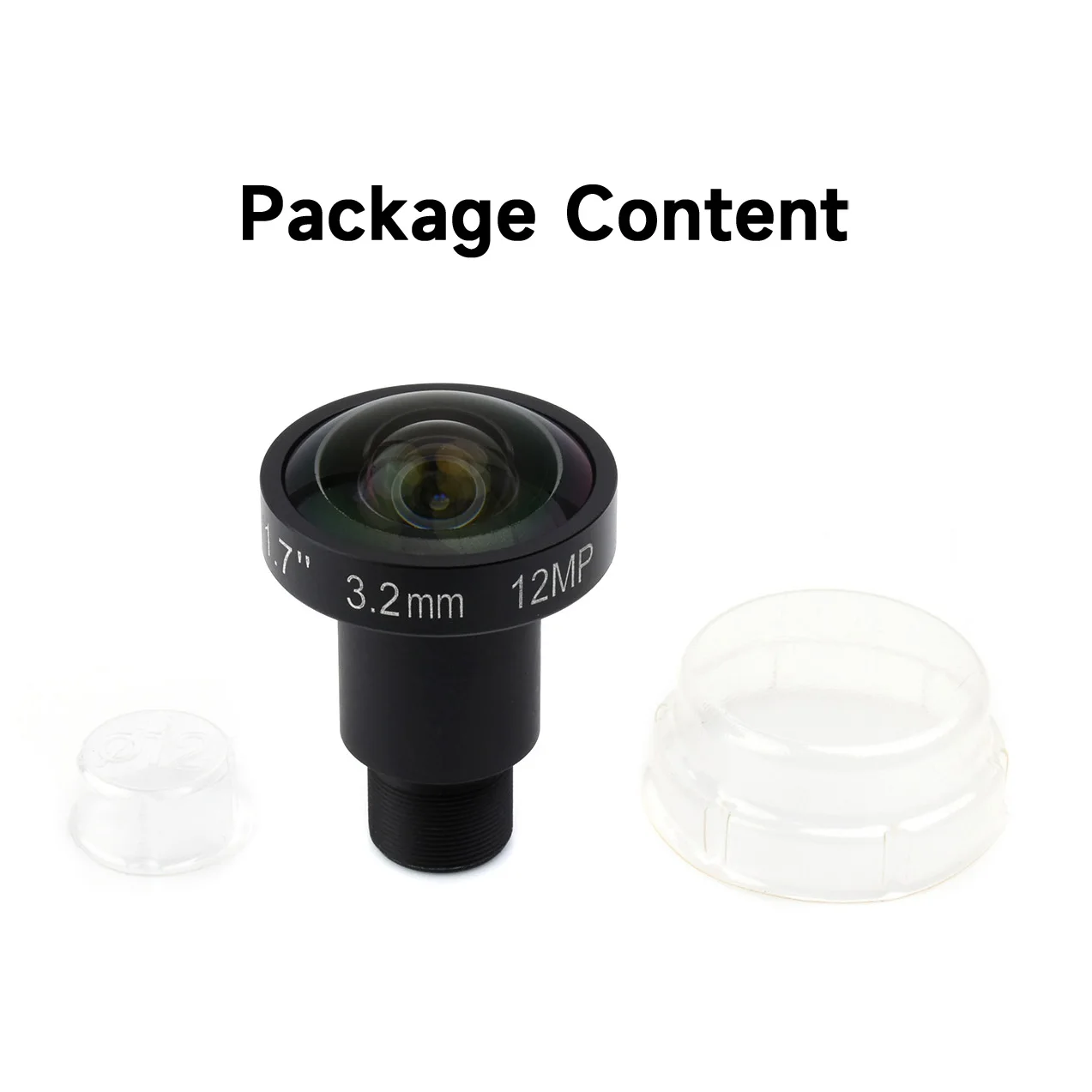 

Waveshare M12 High Resolution Lens, 12MP, 160° FOV, 3.2mm Focal length, Compatible With Raspberry Pi High Quality Camera M12