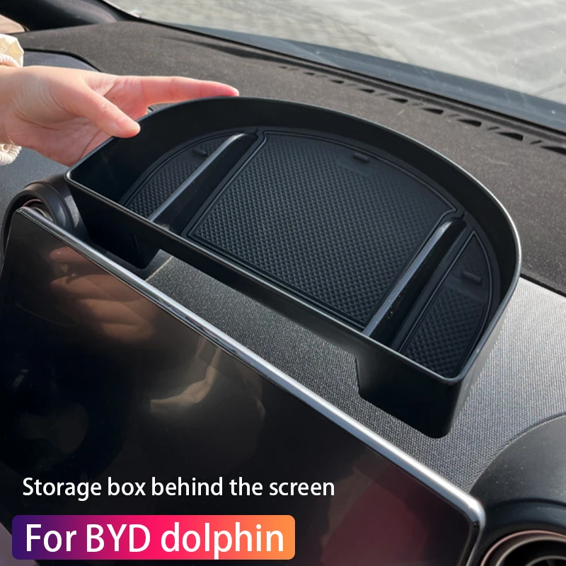 

For BYD Dolphins Central control screen storage box Behind the dashboard navigation screen Car interior accessories