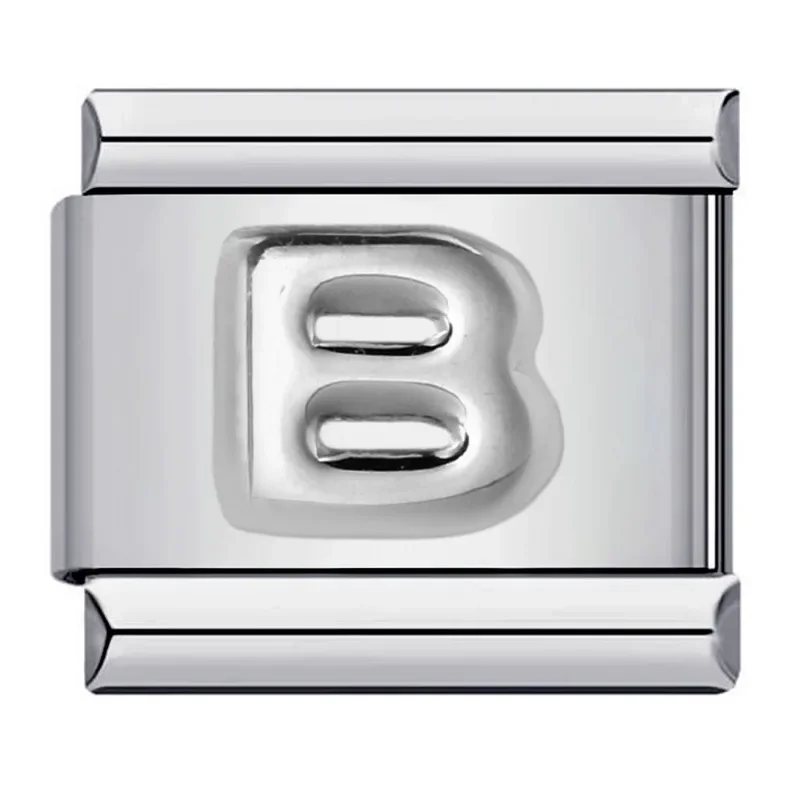 أساور موديلار من الفولاذ المقاوم للصدأ 9 مم بتصميم إيطالي مع حروف فضية للرجال والنساء 2025 جديدة بالجملة - 2