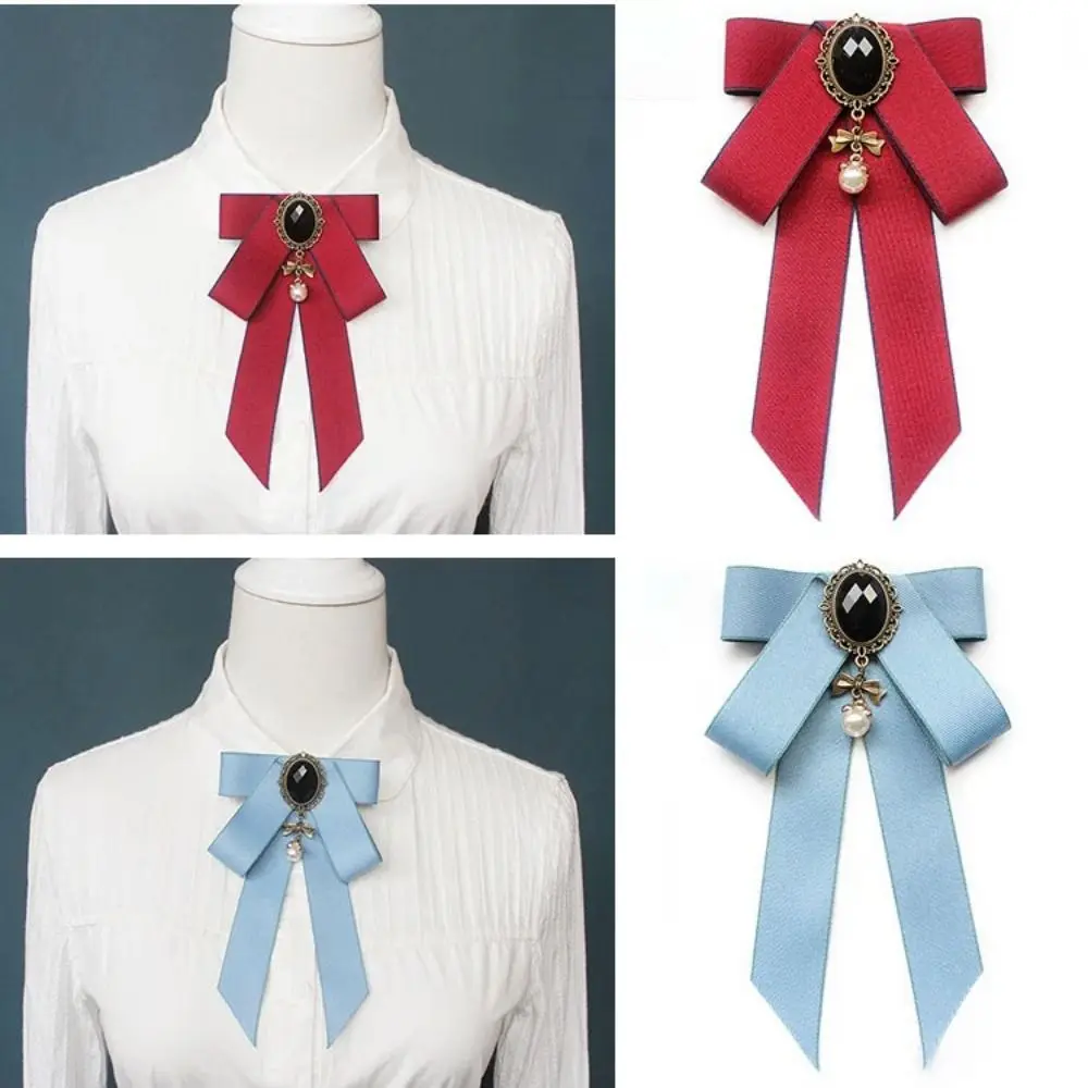 New Alloy Bow Tie Jewelry Accessories Neck Decoration Bowknot Brooches Rhinestone Crystal Rhinestone Bowtie