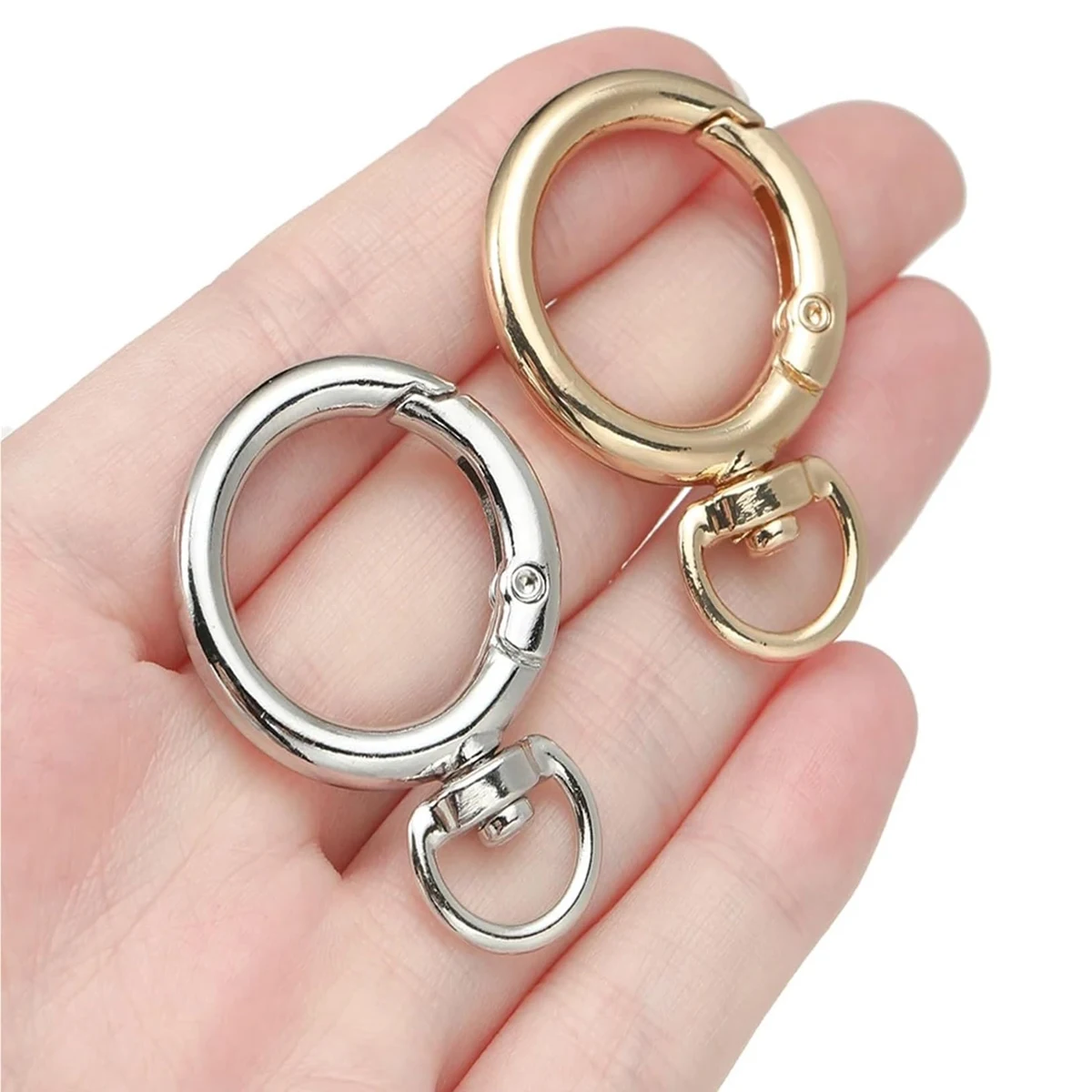 Spring O-Ring Key Hooks, 8/15 Key Rings Set