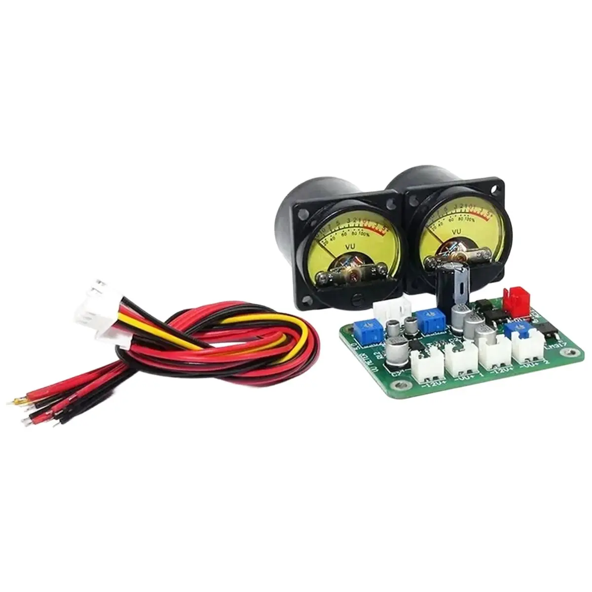 Promotional-1 Set 35mm VU Meter Stereo Audio Amplifier Level Indicator Audio Meter Backlight Adjustable with Driver Board for AM