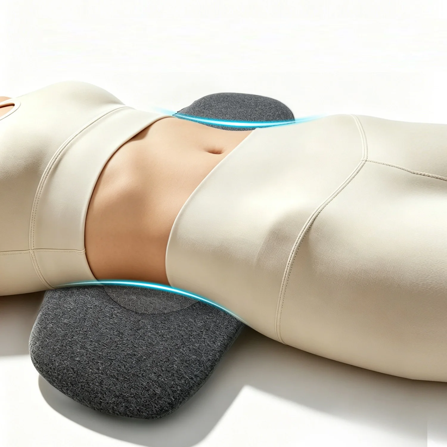 Memory Foam Waist Pillow Sleep Lumbar Support Pad Ergonomic Soft Cozy Lumbar Cushion Pillow Waist Relief Back Cushion
