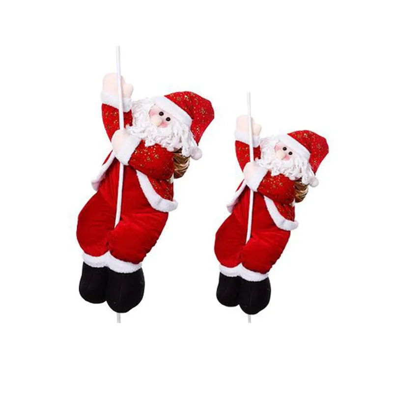 Climbing Rope Santa Claus Plush Doll, Christmas Toy Gift, Fireplace Decoration, Christmas Home Decor, Holiday Ornament
