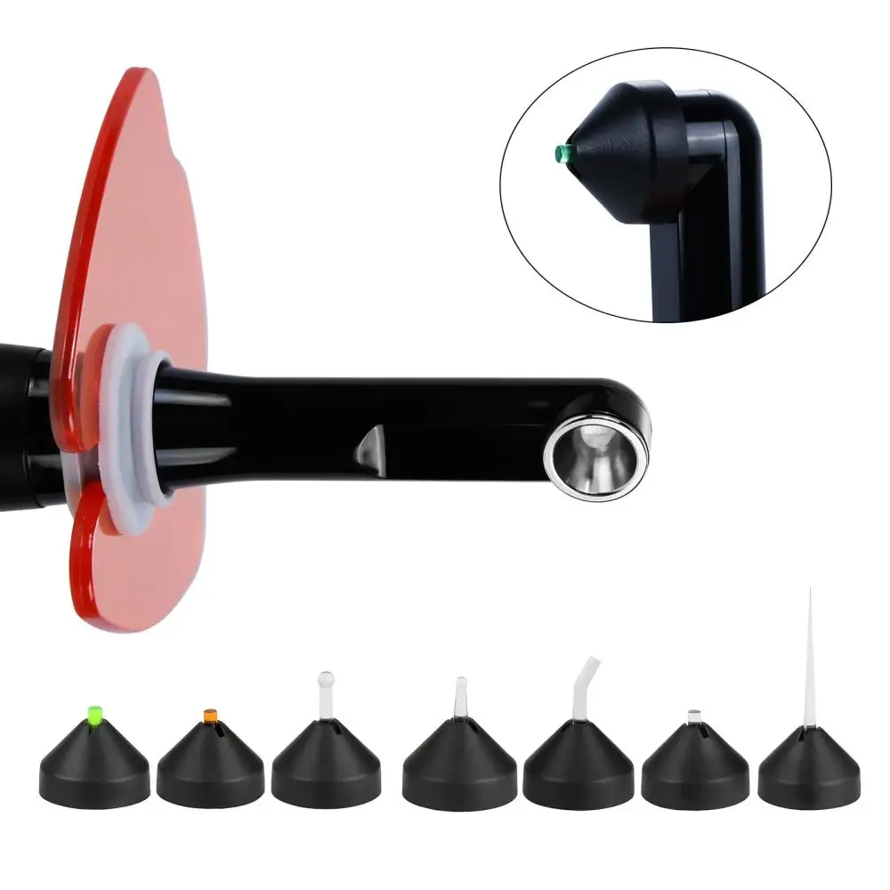 7Pcs/Box Magnetic Dental Curing Light Point Lens LED Cure Lamp Head Lens For Root Canal Treatment Dental Tools