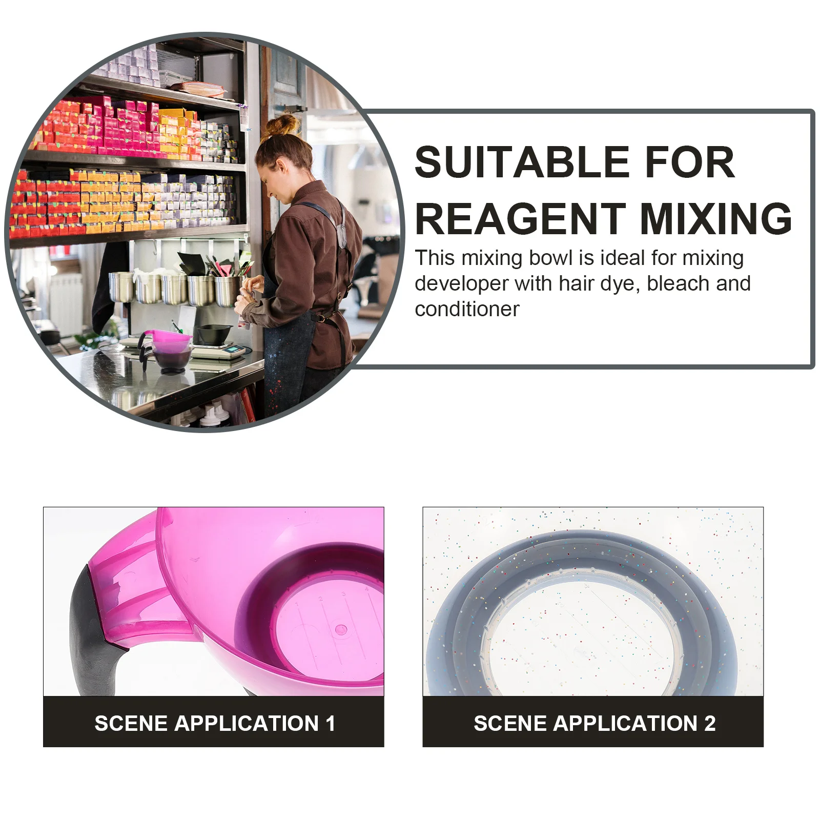 

3Pcs Hair Dye Bowls Thickened Plastic Hair Color Bowl Salon Hairdressing Mixing Bowls for Dyeing Hairdressing Dyeing Bowl