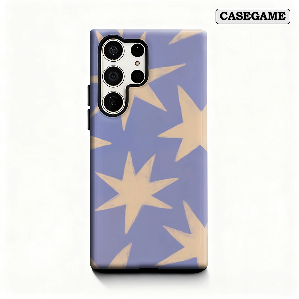 Starlight Sky Phone Case for Samsung Galaxy S25 Ultra S24 S23 Ultra Plus Shockproof Double Layer Back Cover