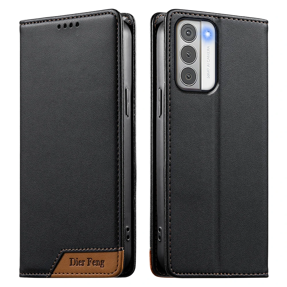 Funda de Cuero con Bloqueo RFID para Nokia G60 5G, Funda Magnética para Nokia C12 Pro, G11, C21 Plus, G21, G22, G 60, C32, C31, C22