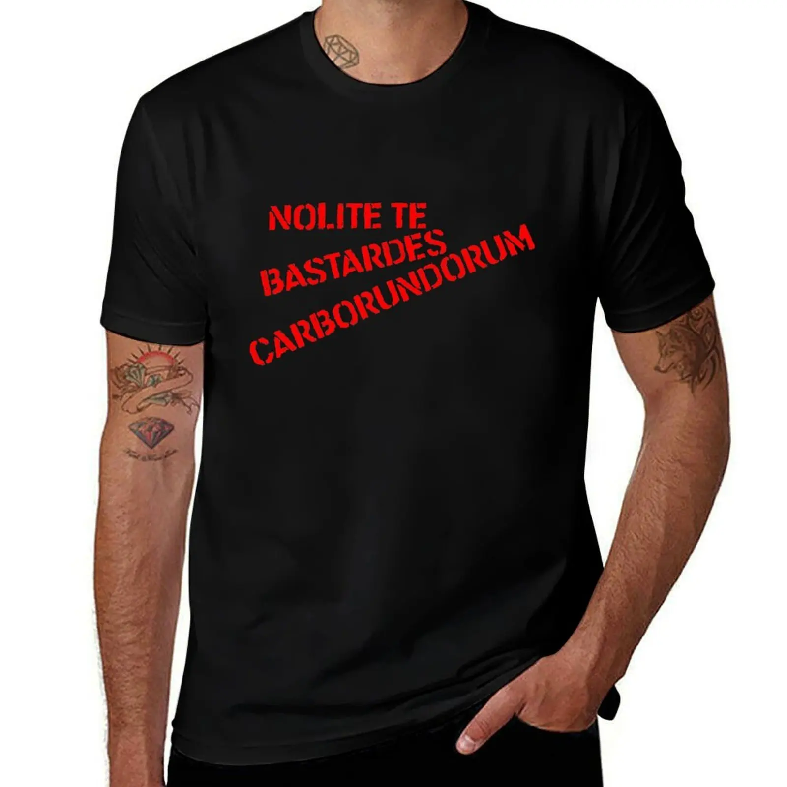 Nolite Te Bastardes Carborundorum - Red T-Shirt Plus Size Gym Sports T-Shirt
