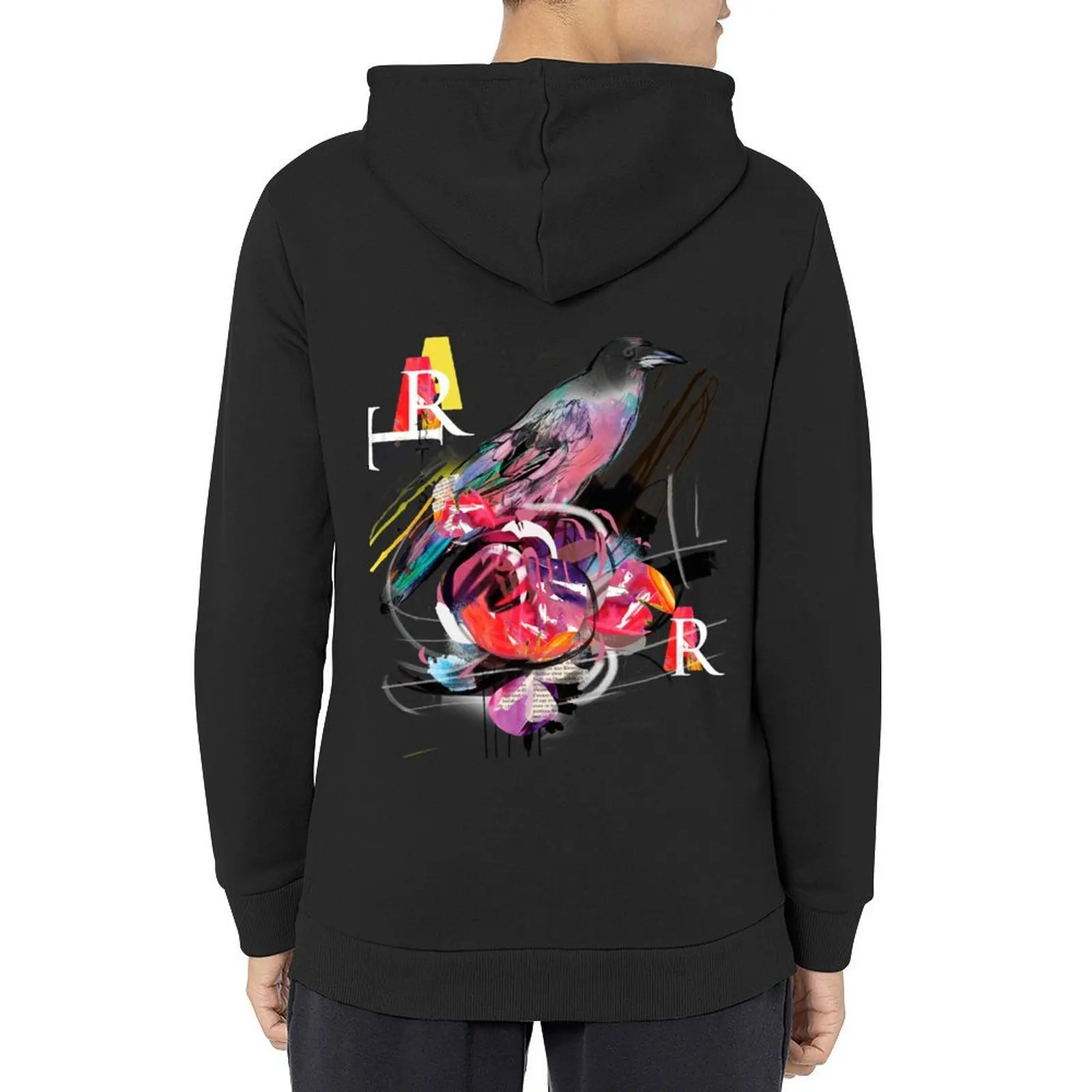

Abstract bird on flower Hoodie autumn fashion men autumn new products men's clothing new in hoodies & sweatshirts