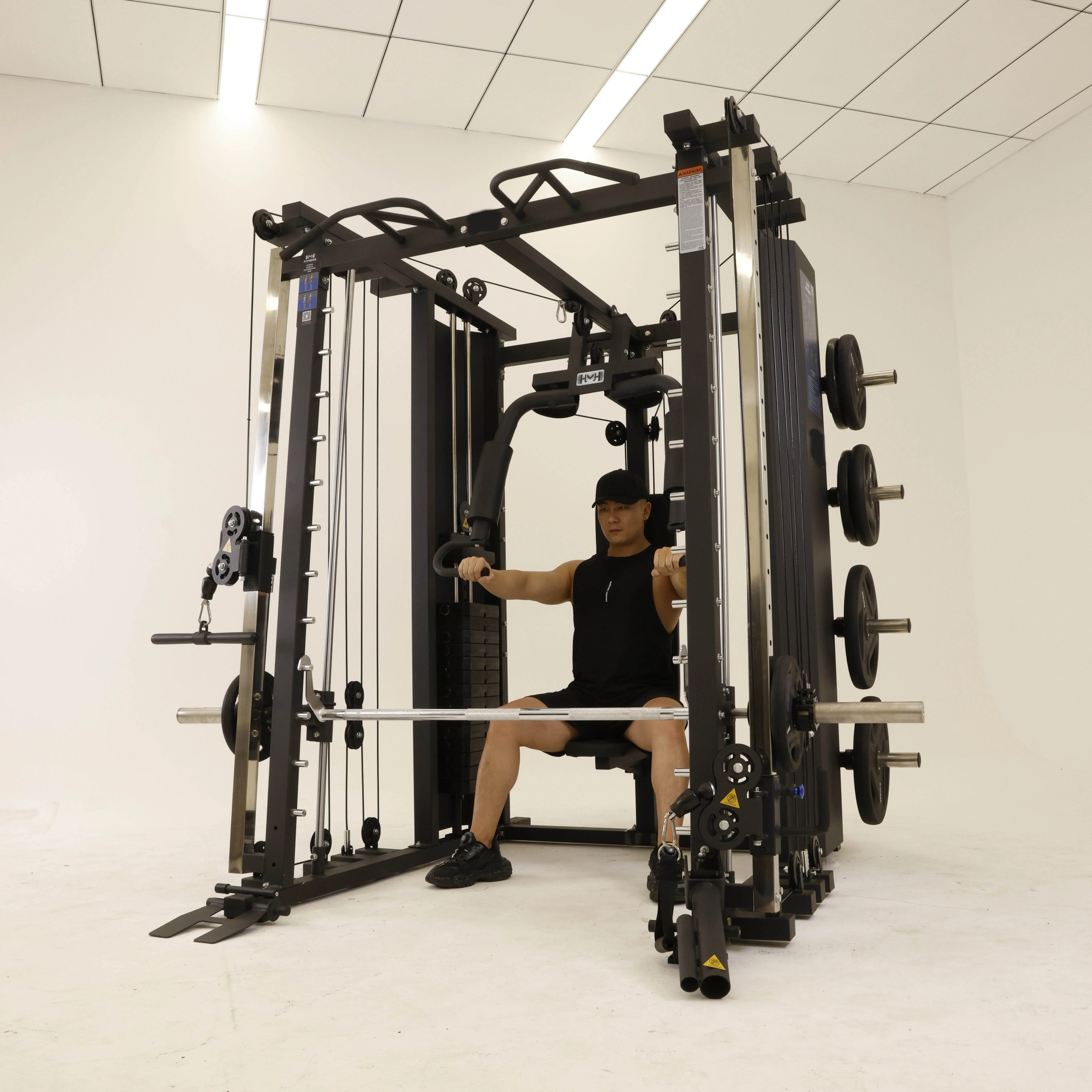 Wholesale Multi Functional Smith Machine with 150kg Weight Stack for Fitness Expert/ Power Squat Rack Gym Equipment