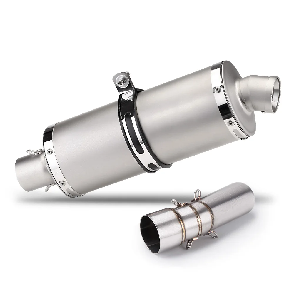 

Intelligent Library Slip On For F650Gs F700Gs F800Gs F800R F800Gt Motorcycle Exhaust Pipe Escape Left Middle Link Pipe With Muff