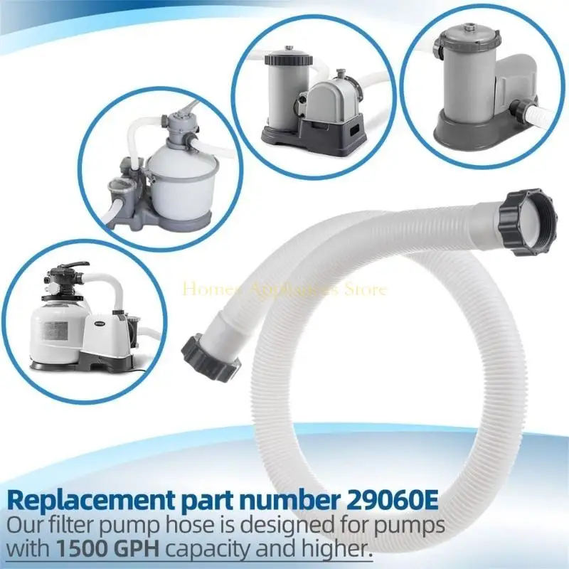 D0AB 59 "خرطوم حمام السباحة الطويل لمضخات مرشح Intexx مرشحات الرمل أنظمة المياه المالحة مع أنبوب سعة 1500 إلى 2500 جرام في