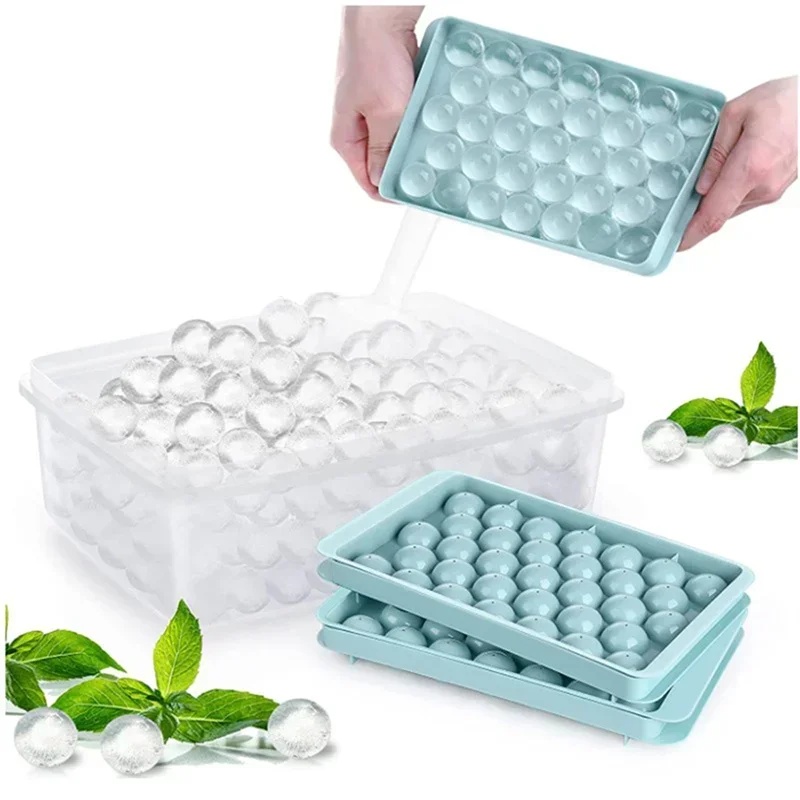 

BPA Free Ice Ball Maker, Removable Lids Ice Cube Trays, Popsicle Mold, Kitchen Accessories Silicone Ice Cube Mold