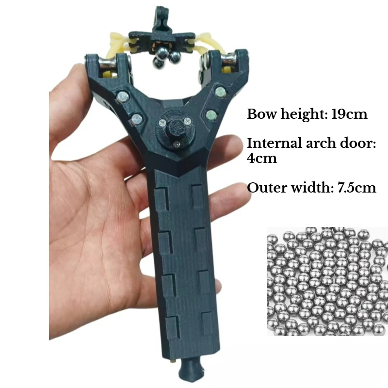 Rapid Shooting Pulley S-lingshot 3D Printing+carbon Fiber Portable Outdoor Tool Parts