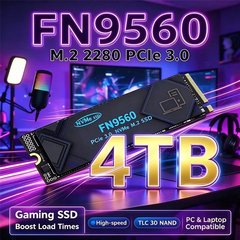 2026 New Original FN9560 NVMe SSD PCIe3.0 Internal Solid State Drive 500GB 1TB 2TB 4TB M.2 2280 Hard Disk for Computer Laptops