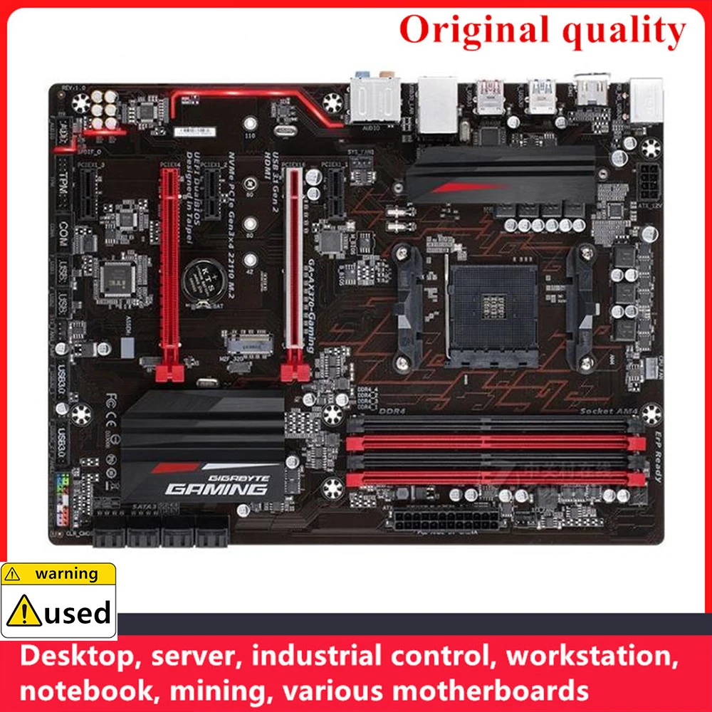 

For GA-AX370-Gaming AX370-Gaming Motherboards Socket AM4 DDR4 64GB For AMD X370 Desktop Mainboard M,2 NVME USB3.0